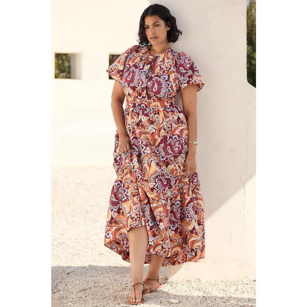 Beautiful Anthropologie The Somerset Printed Maxi Dress NWT XL